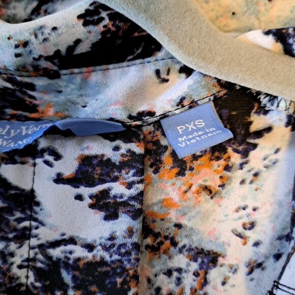 Simply Vera Sleeveless Button Down Shirt Size Petite XS - Picture 2 of 4